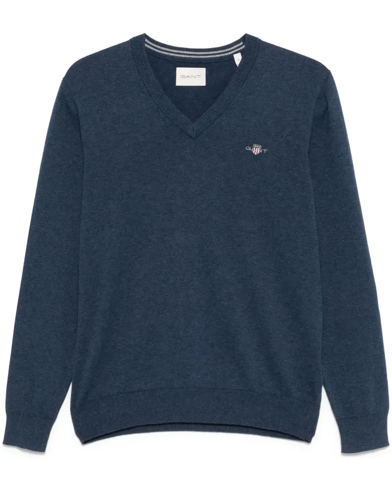 Gant Pullover mit V-Ausschnitt - Blau Blau
