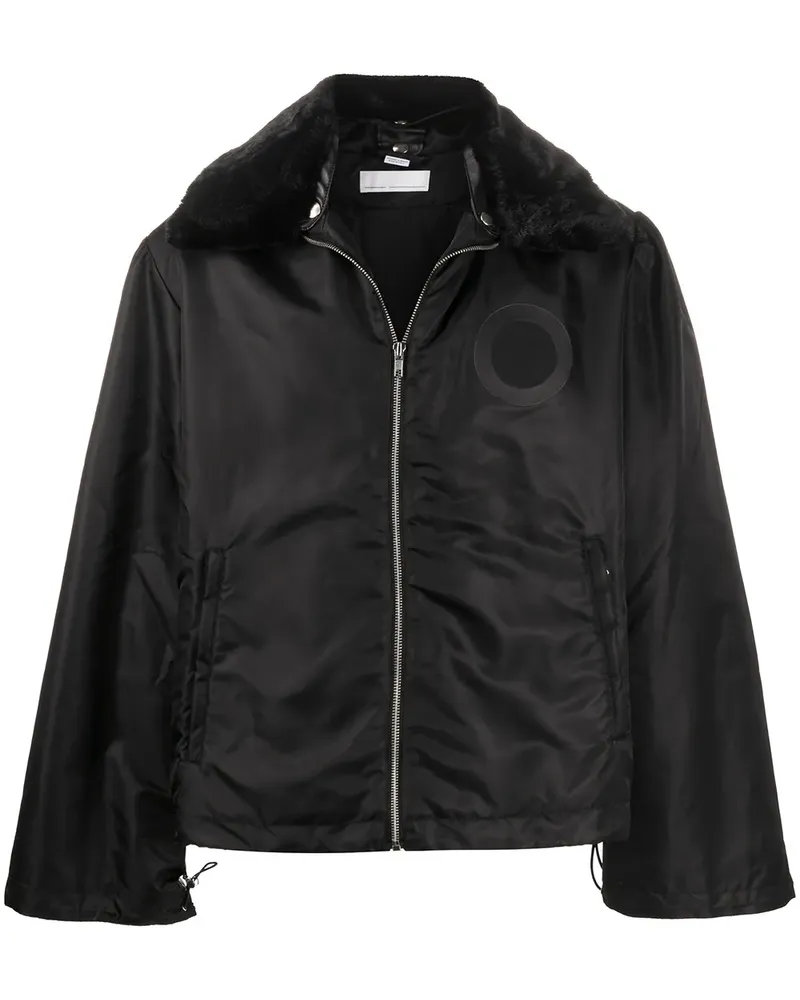 Random Identities Gefütterte Jacke mit breitem Kragen - Schwarz Schwarz