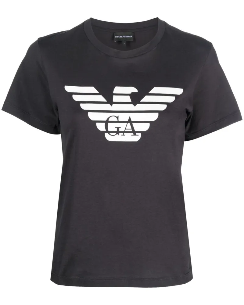 Emporio Armani T-Shirt mit Logo-Print - Blau Blau
