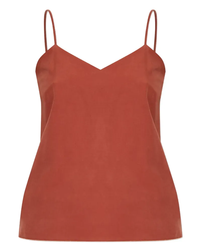 Max Mara Oberteil mit V-Ausschnitt - Braun Braun