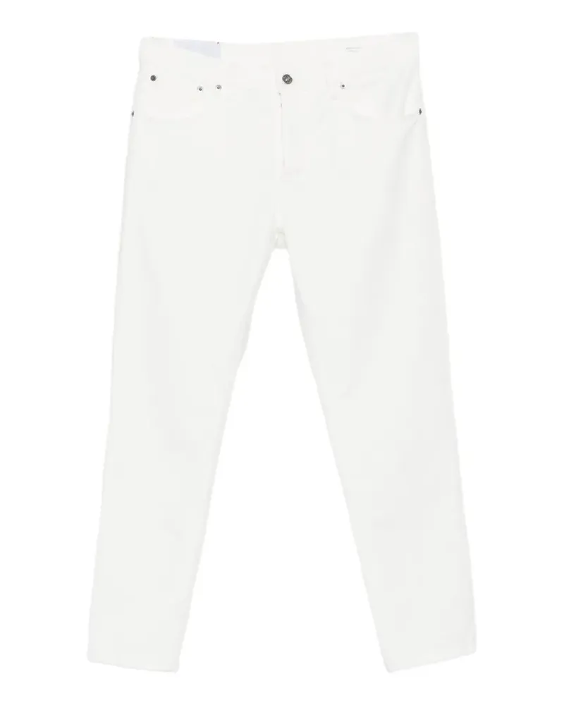 Dondup Jeans mit Logo-Schild - Weiß Weiß