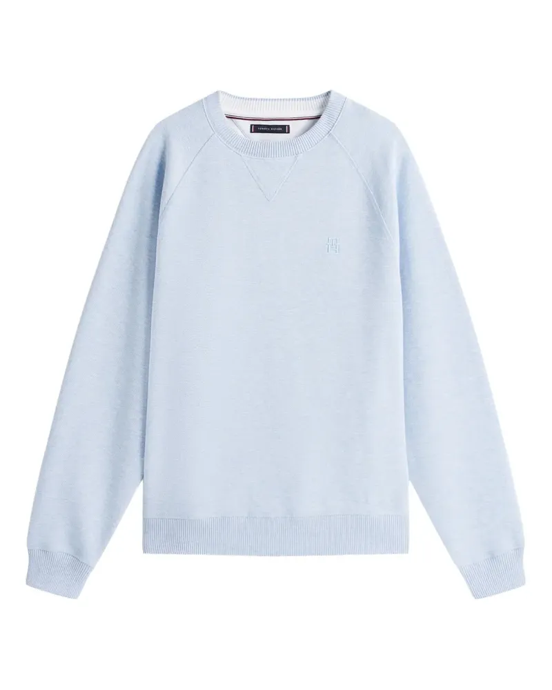 Tommy Hilfiger Bestickter Pullover - Blau Blau