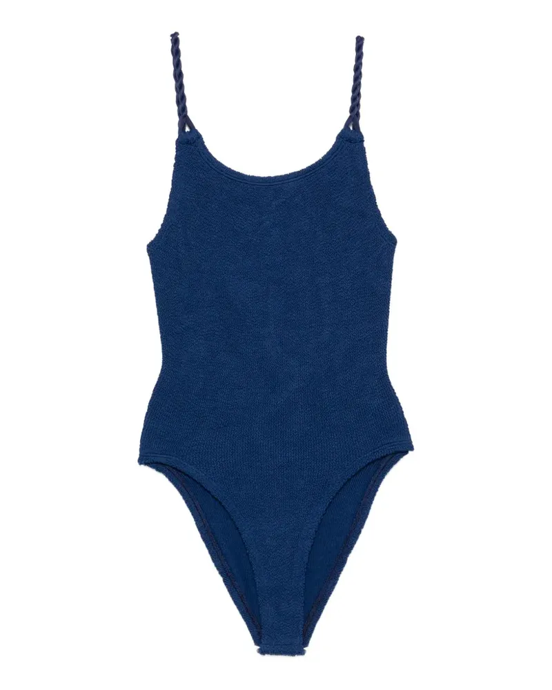 Hunza G Camille braided-strap swimsuit - Blau Blau