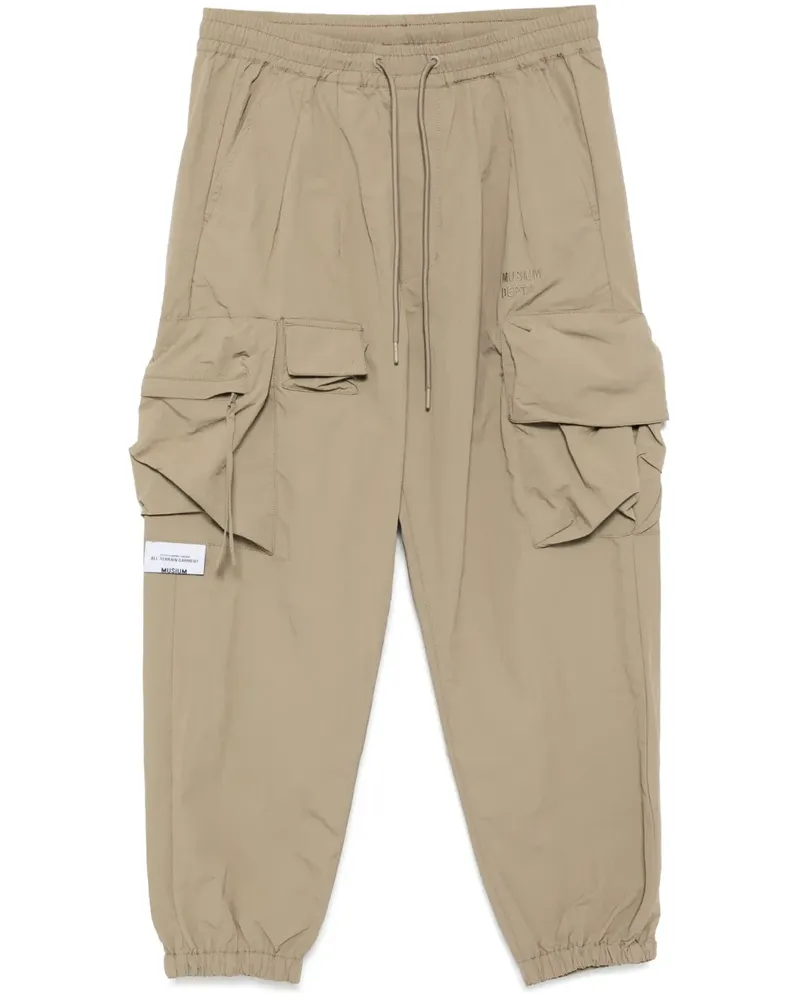 Musium Div. Cargohose mit Logo-Stickerei - Nude Nude