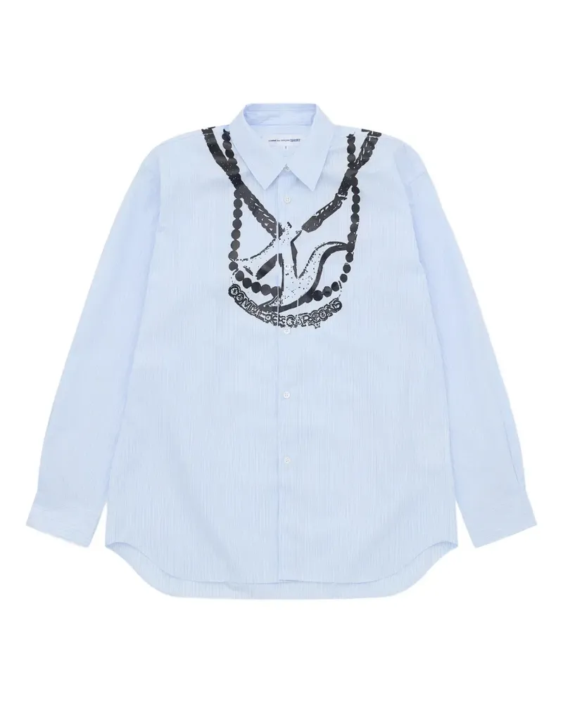 Comme des Garçons x A$AP Nast Chain Hemd mit Nadelstreifen - Blau Blau