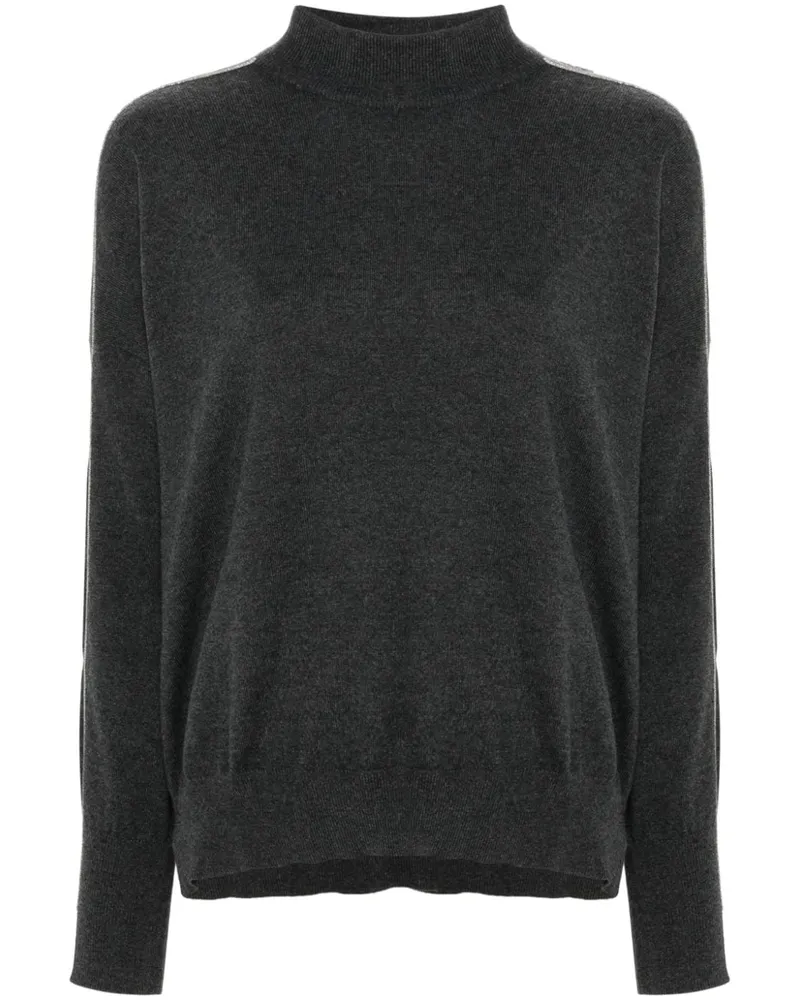 Brunello Cucinelli Pullover mit Monili-Kettendetail - Grau Grau