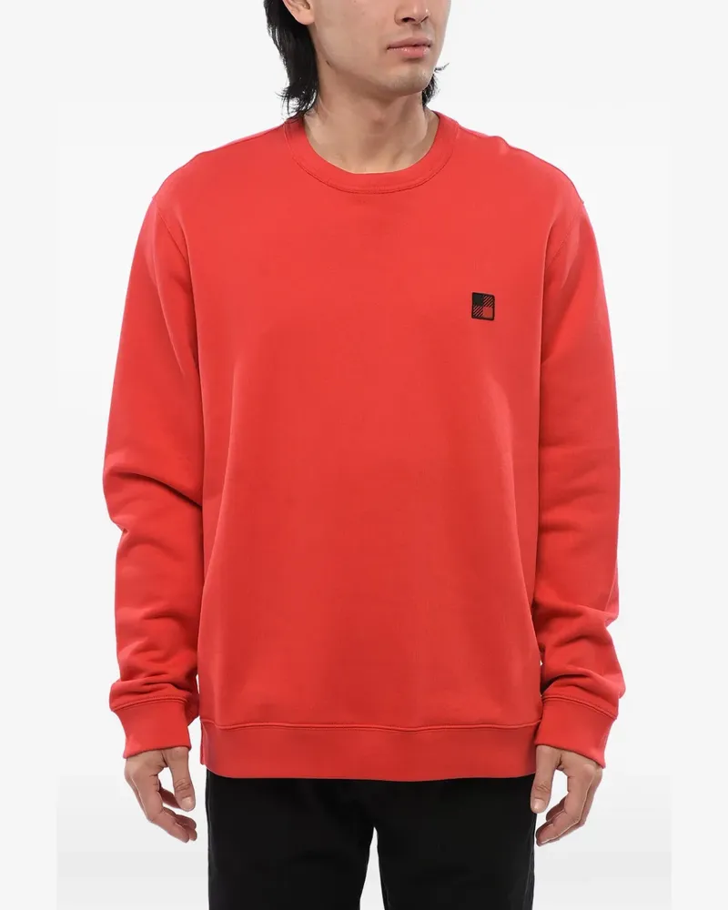 Woolrich logo-embroidered brushed-cotton sweatshirt - Rot Rot