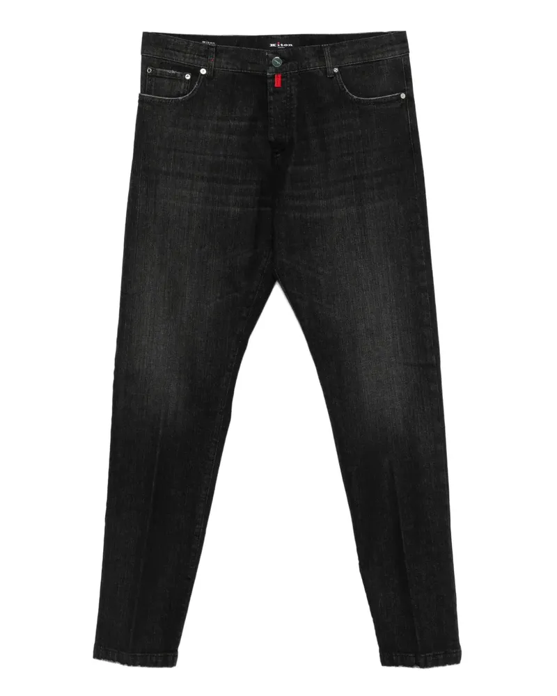 Kiton Ausgeblichene Jeans - Schwarz Schwarz
