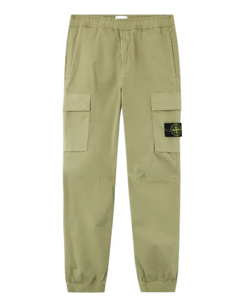 Stone Island Cargohose mit Logo-Patch - Grün Grün