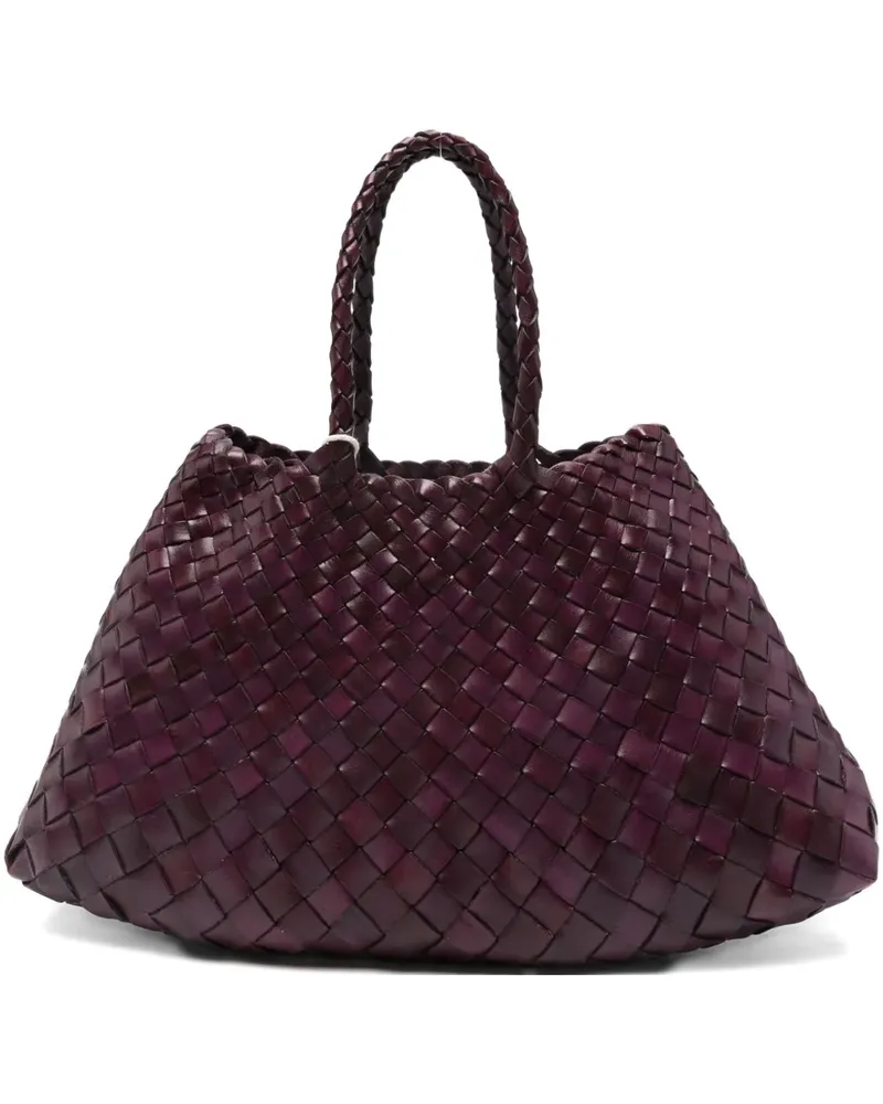Dragon Diffusion small Santa Croce woven tote bag - Violett Violett