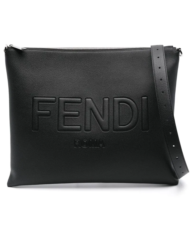 Fendi Schultertasche aus Leder - Schwarz Schwarz
