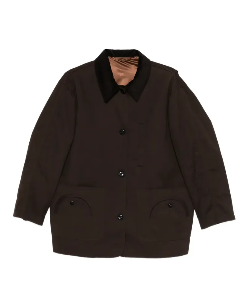 Blazé Milano Mantel mit Cordkragen - Braun Braun