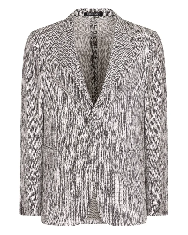 Emporio Armani Einreihige Jacke mit zwei Knöpfen - Grau Grau