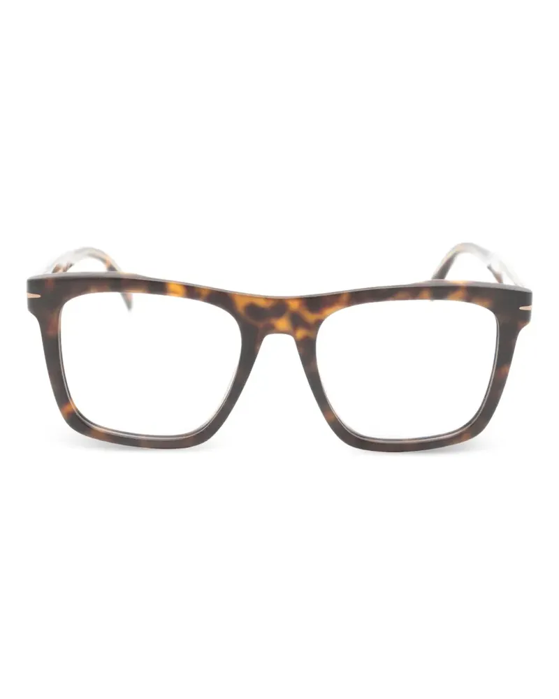EYEWEAR by DAVID BECKHAM Eckige Brille in Schildpattoptik - Braun Braun