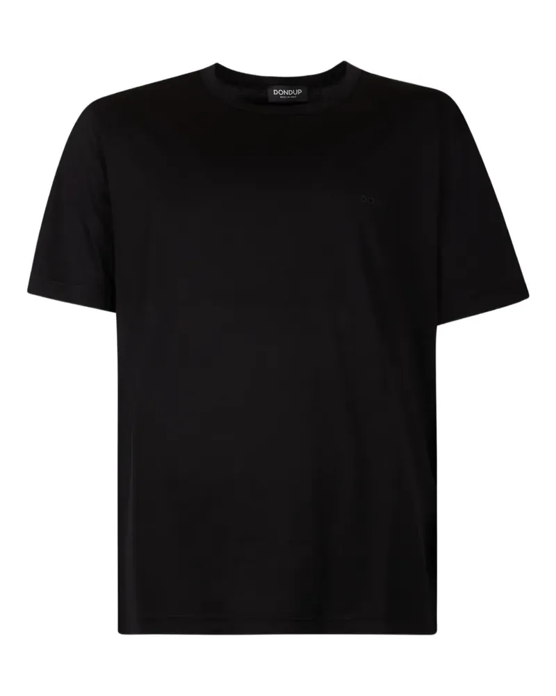 Dondup T-Shirt mit Logo-Stickerei - Schwarz Schwarz