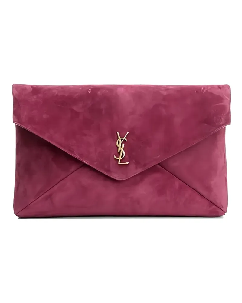 Saint Laurent Clutch in Kuvertform mit Logo - Rosa Rosa