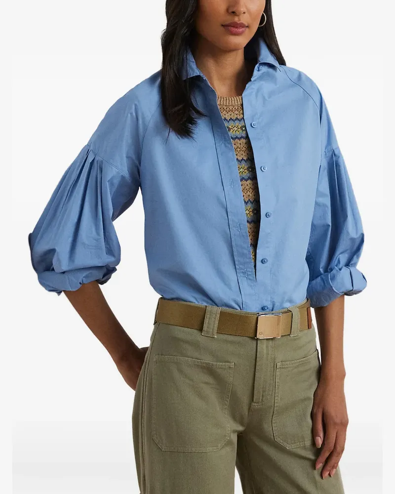 Ralph Lauren puff-sleeve shirt - Blau Blau