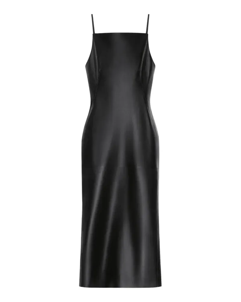 Givenchy Midikleid aus Nappaleder - Schwarz Schwarz