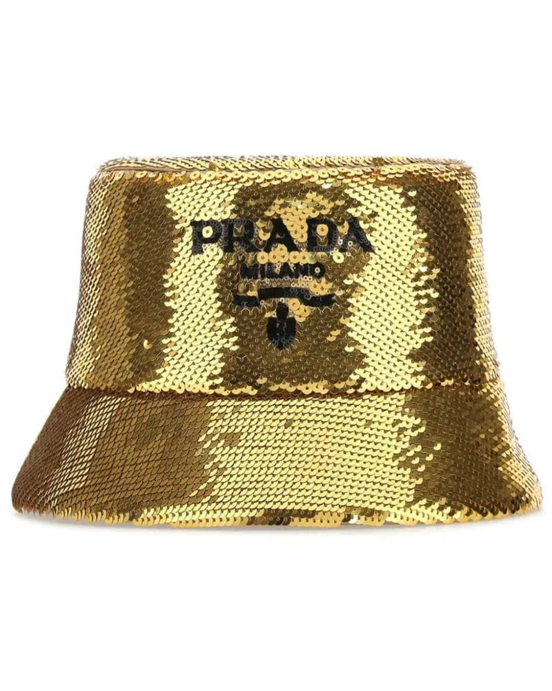 Prada Souna Fischerhut mit Pailletten - Gold Gold