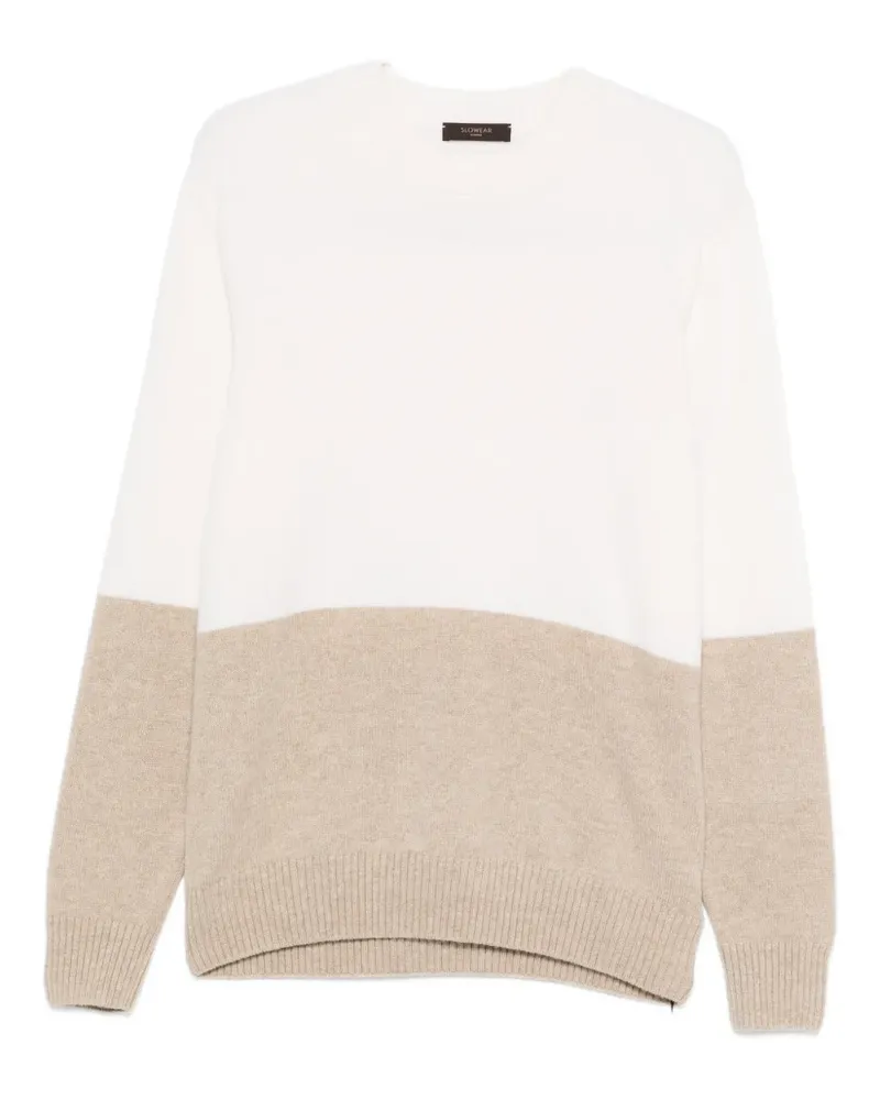 Zanone two-tone sweater - Weiß Weiß