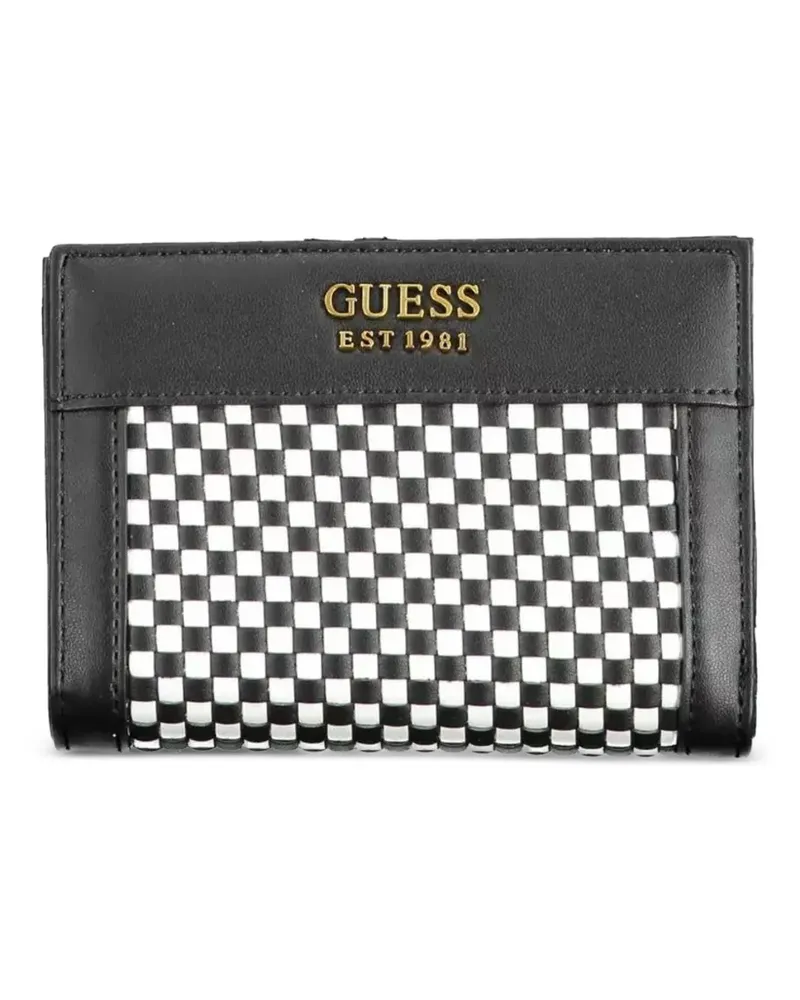 Guess check-pattern wallet - Schwarz Schwarz