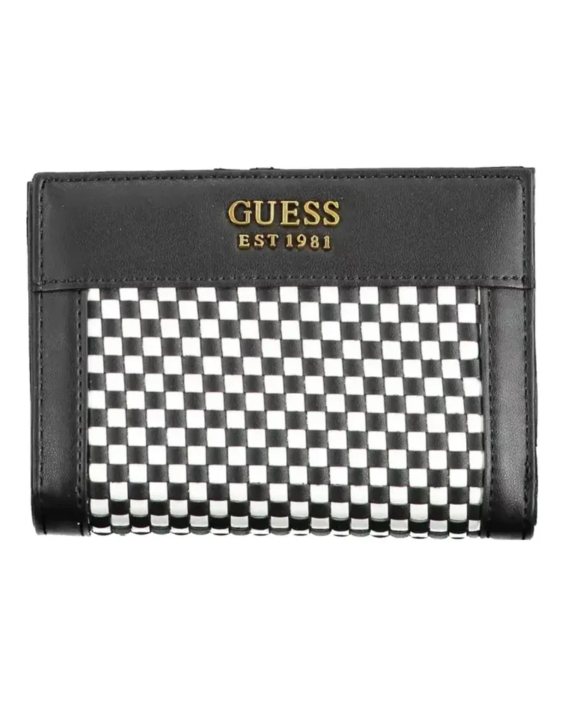Guess check-pattern wallet - Schwarz Schwarz