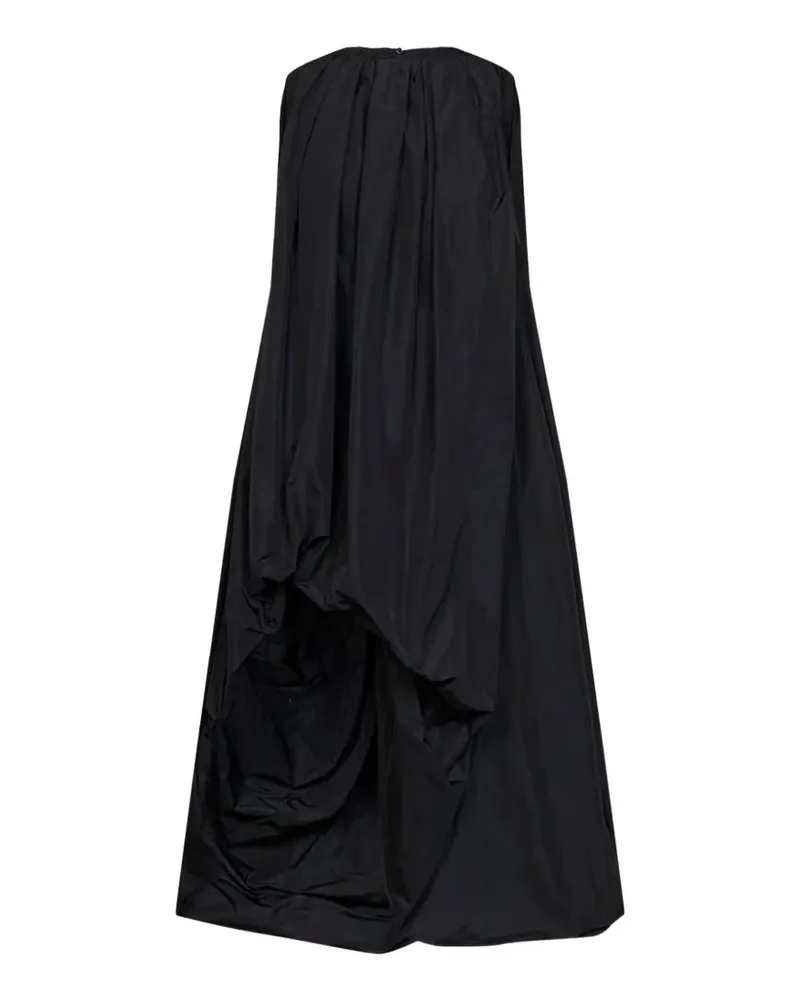 Jil Sander gathered-detail strapless asymmetric dress - Schwarz Schwarz