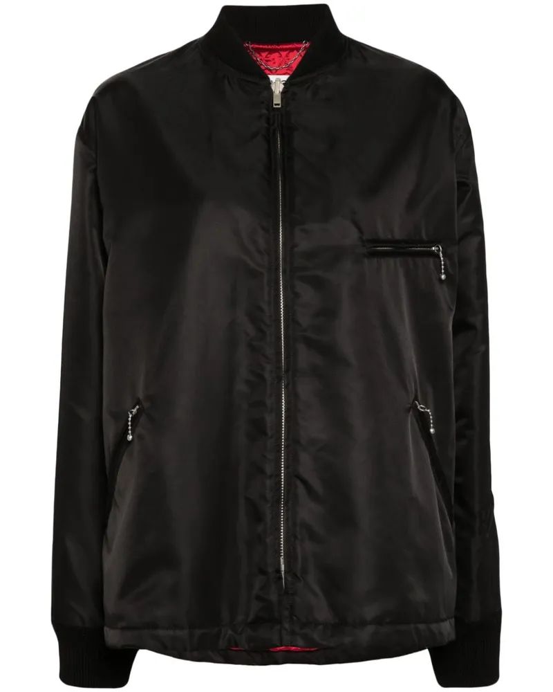 Maison Margiela Bomberjacke mit Signature-Logo aus einer Naht - Schwarz Schwarz