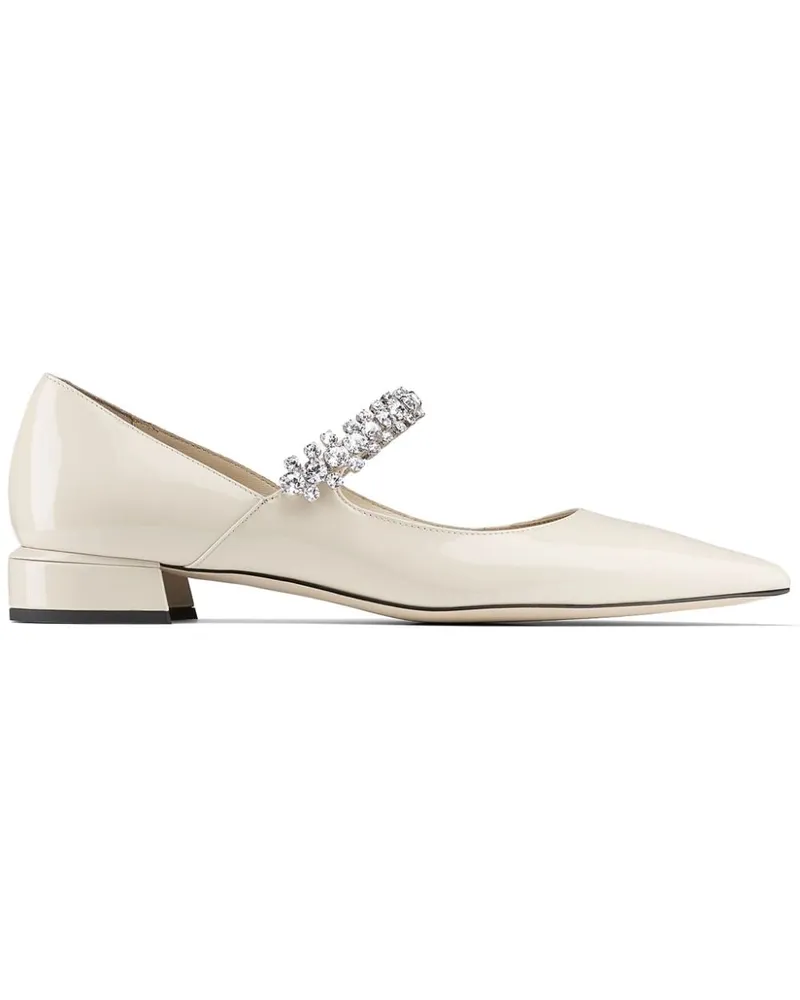 Jimmy Choo Bing Ballerinas mit Kristallriemen - Nude Nude
