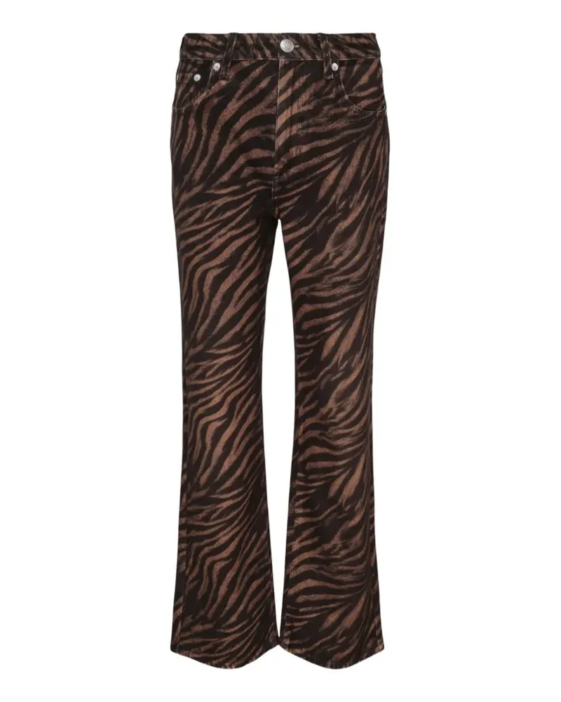 Rag & Bone Miramar Schlaghose mit Zebra-Print - Braun Braun