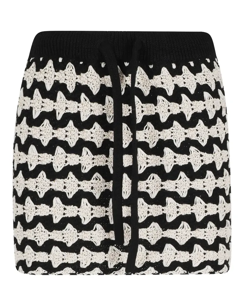 Roberto Collina geometric-pattern mini skirt - Schwarz Schwarz