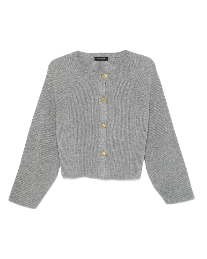 Fabiana Filippi Gerippter Cardigan mit Knöpfen - Grau Grau