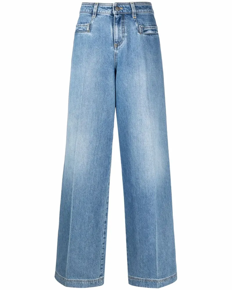 Philosophy Di Lorenzo Serafini Weite Jeans mit Bügelfalten - Blau Blau