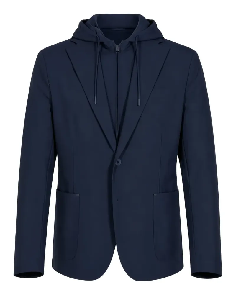 Manuel Ritz hooded single-breasted jacket - Blau Blau
