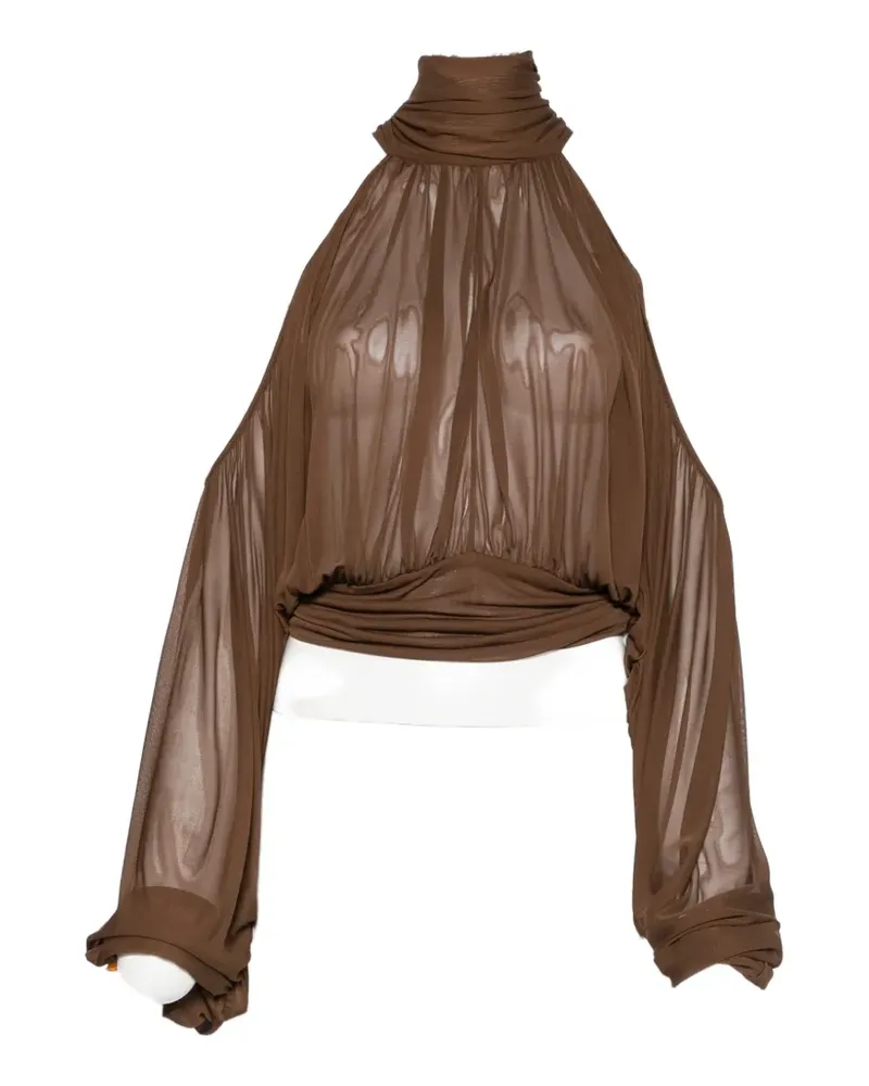 Giuseppe di Morabito tie-neck blouse - Braun Braun