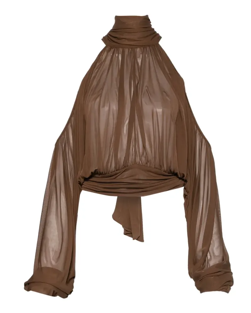 Giuseppe di Morabito Bluse mit Schleifenkragen - Braun Braun