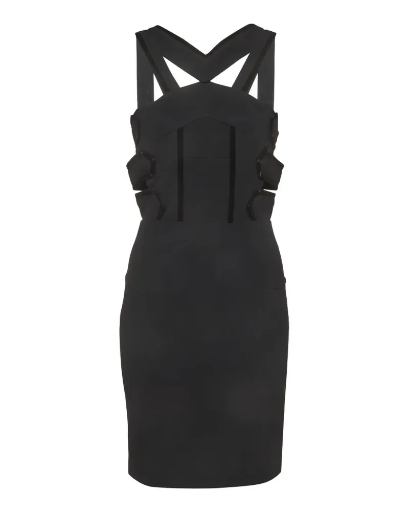 Roland Mouret Midikleid mit Cut-Out und Schnalle - Schwarz Schwarz