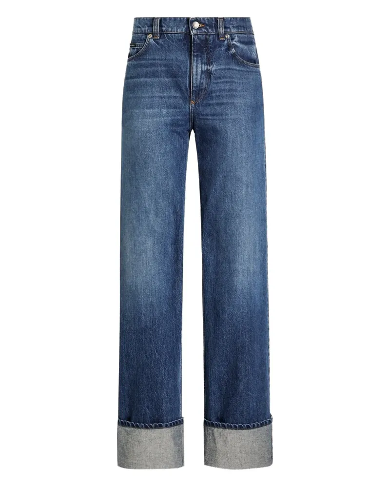 Dolce & Gabbana Jeans mit Umschlag am Abschluss - Blau Blau
