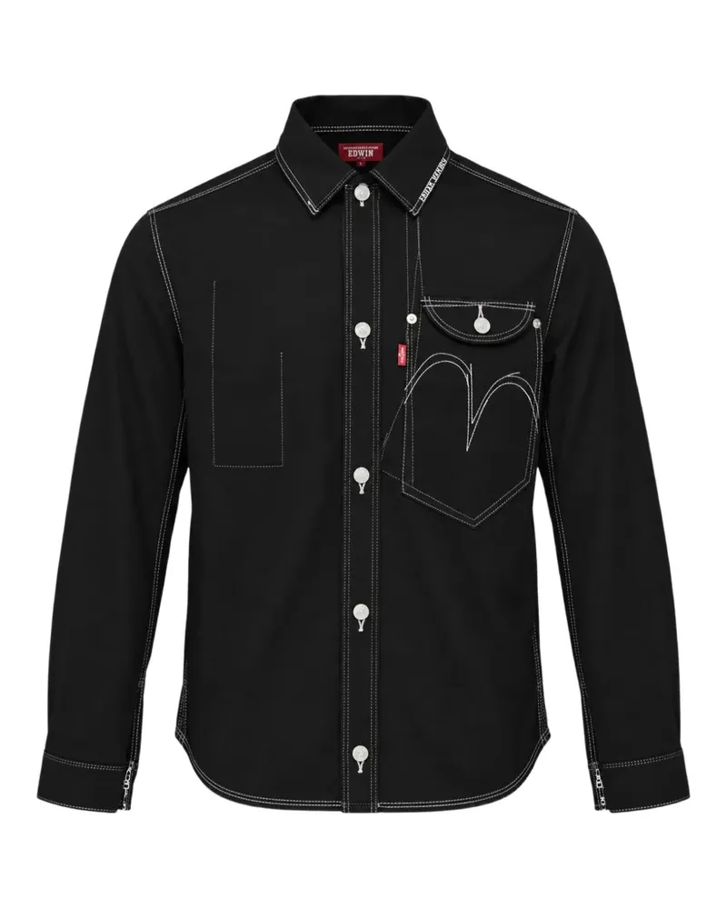 Junya Watanabe Jacke mit Kontrastnähten - Schwarz Schwarz