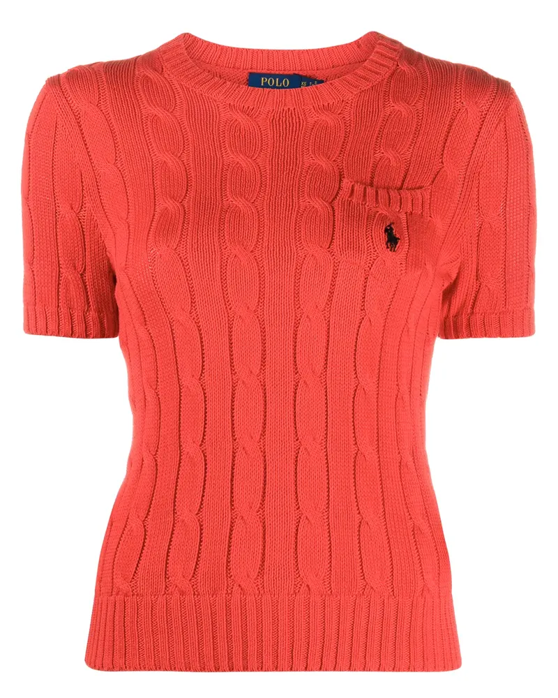 Ralph Lauren Strickoberteil mit Logo-Stickerei - Rot Rot