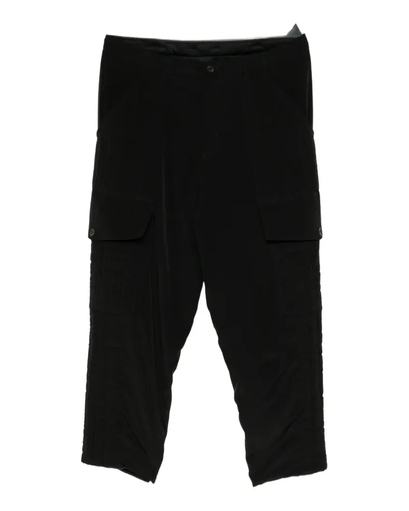 Yohji Yamamoto Wattierte Smoking-Hose - Schwarz Schwarz