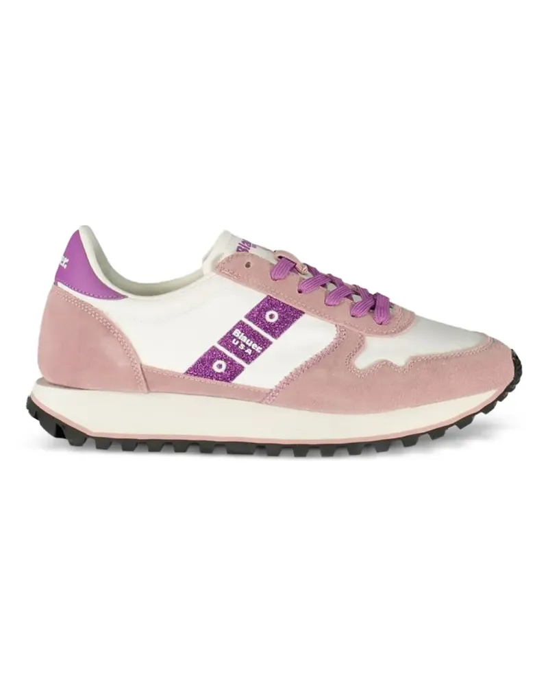 Blauer glitter-detail sneakers - Rosa Rosa