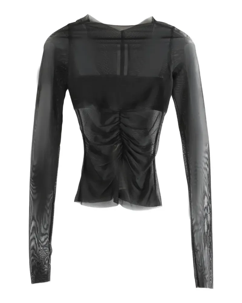Rick Owens Temple long-sleeved bandeau top - Schwarz Schwarz