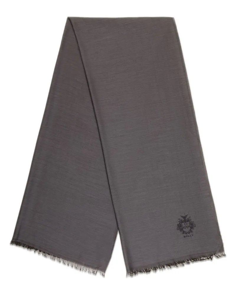 Bally Schal mit Logo-Stickerei - Grau Grau