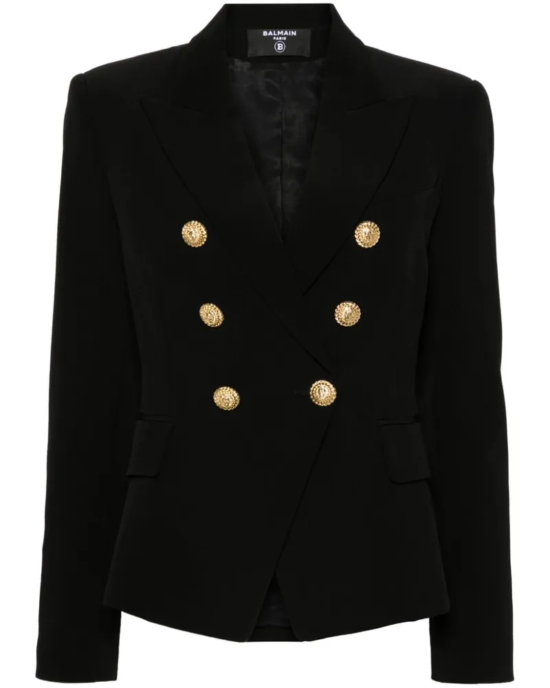 Balmain Doppelreihiger Blazer - Schwarz Schwarz