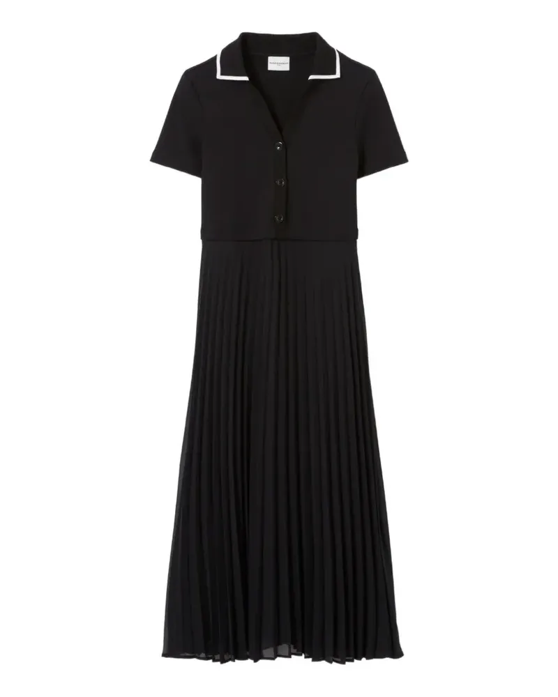 Claudie Pierlot Kleid mit Falten - Schwarz Schwarz