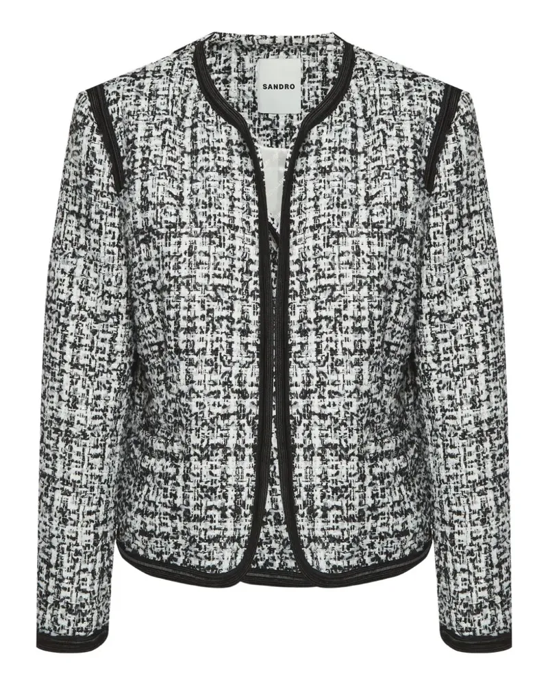 Sandro Tweed-Jacke mit Pailletten - Weiß Weiß