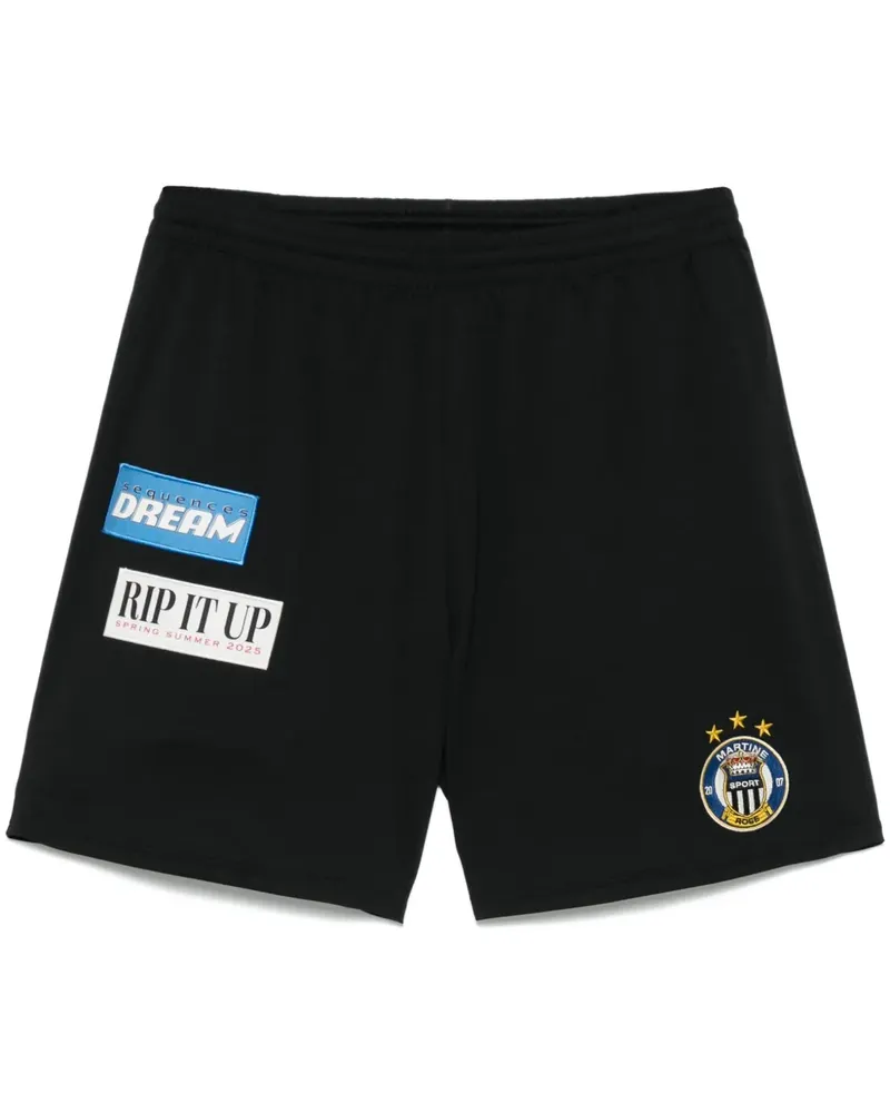 Martine Rose Football Joggingshorts - Schwarz Schwarz