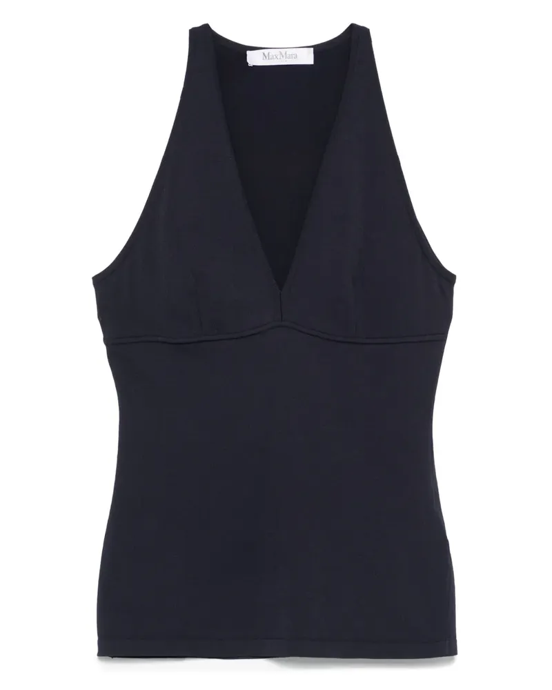 Max Mara Oberteil aus Jersey - Blau Blau
