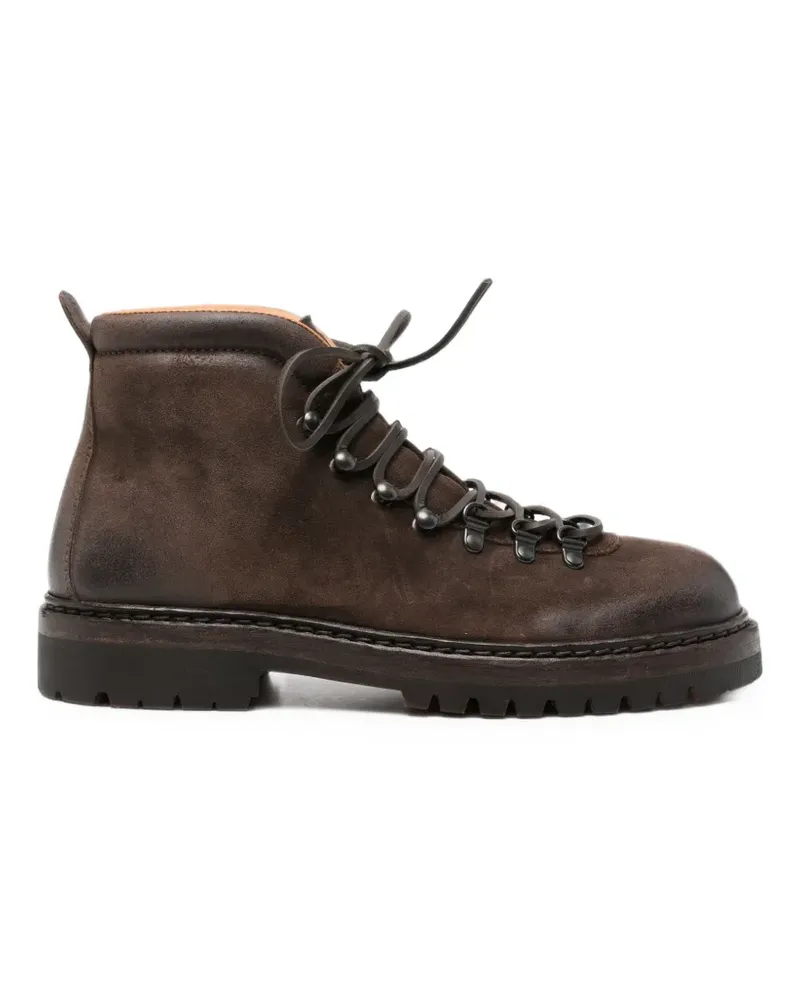 Officine Creative Italia lace-up leather hiking boots - Braun Braun